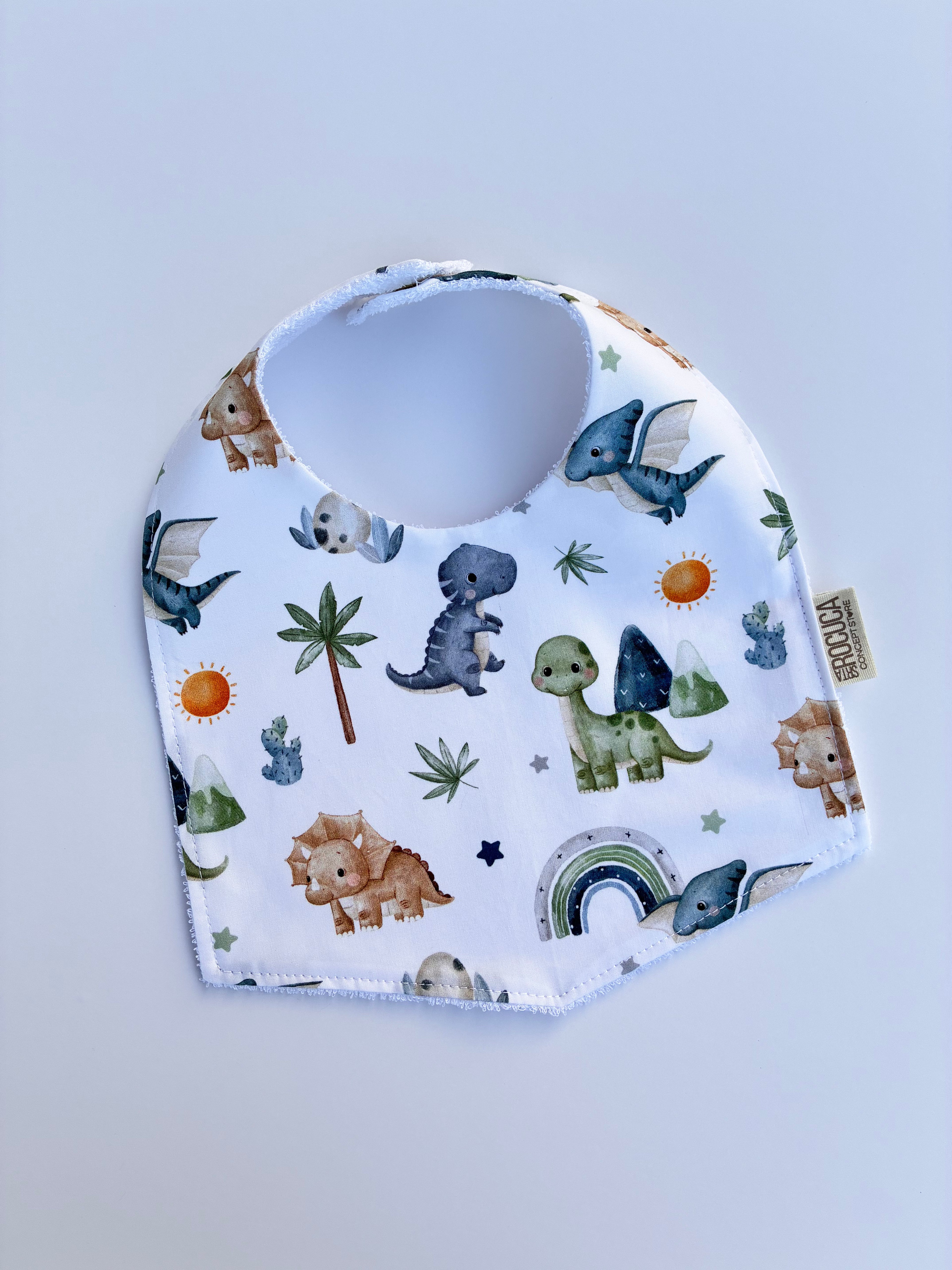 Babero clip Dino
