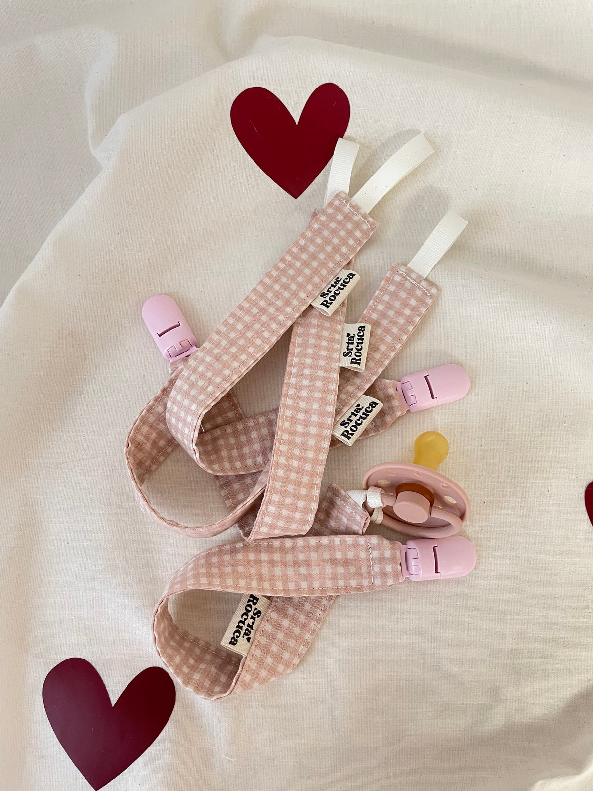 Chupetero vichy Rosa